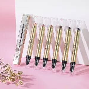 6-Color Double-Headed Eyeshadow Highlight Sticks Glittery Creamy for Quick Eye Makeup Touch-Ups Versatile & Convenient