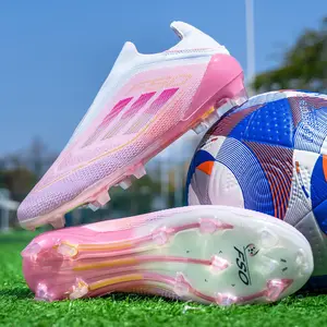 Lamin Almari European Cup F50 Football Shoes for Men Women Youth Student Competition Training with Long Spikes Non-Slip Rubber Ground Speed Cleats