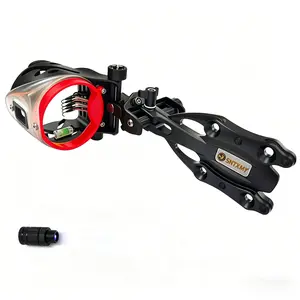 5-Pin Archery Bow Sight, 0.019" Fiber Optics, Micro-Adjustable Archery Tool with Hunting Sight Light