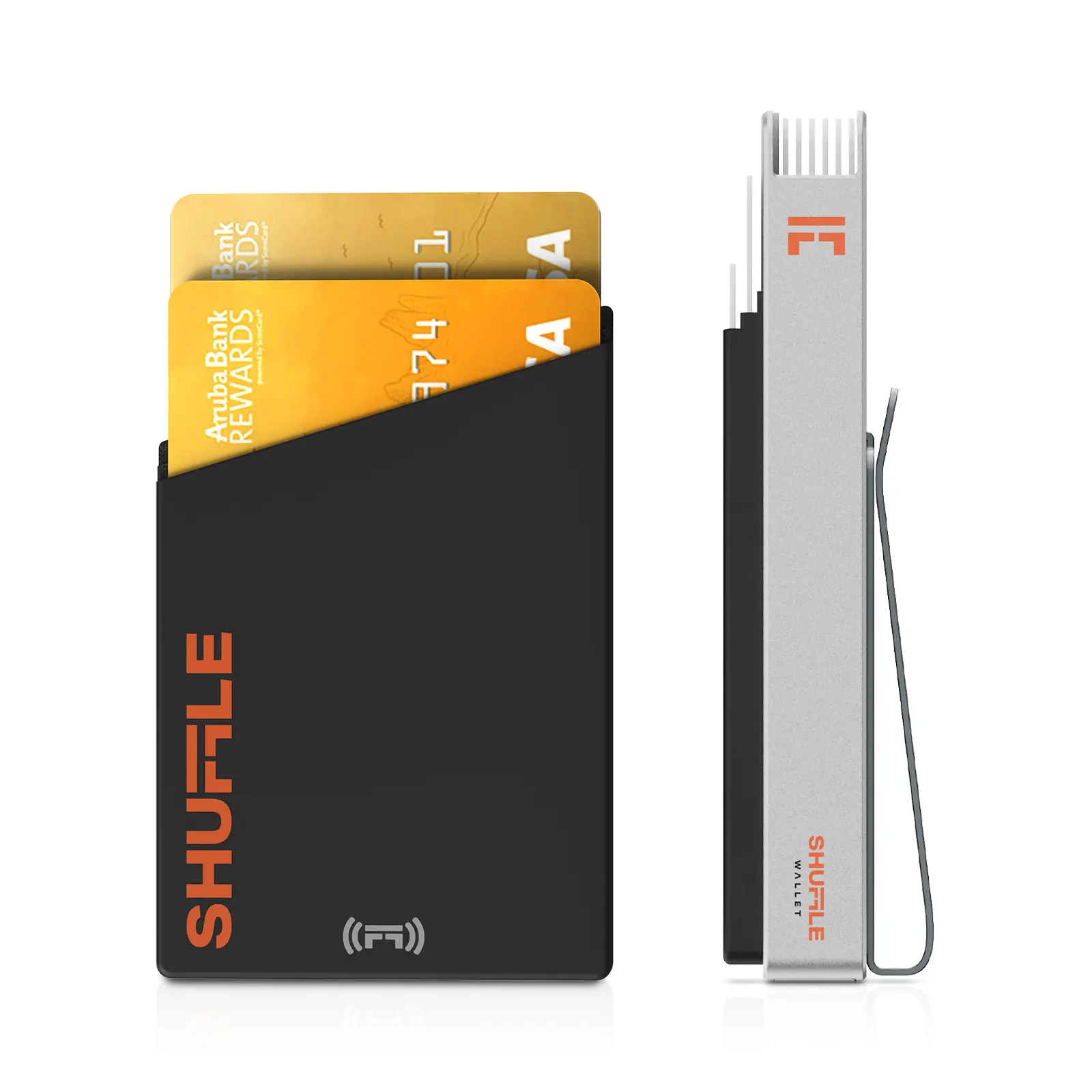 Shuffle Silicone Pouch for Shuffle Wallet 1.0, External Card Holder Attachment Holds 2 Cards, Non RFID Blocking for Key Cards, Transit and Gym Passes, Built in NFC Digital Business Card, 3 Colors