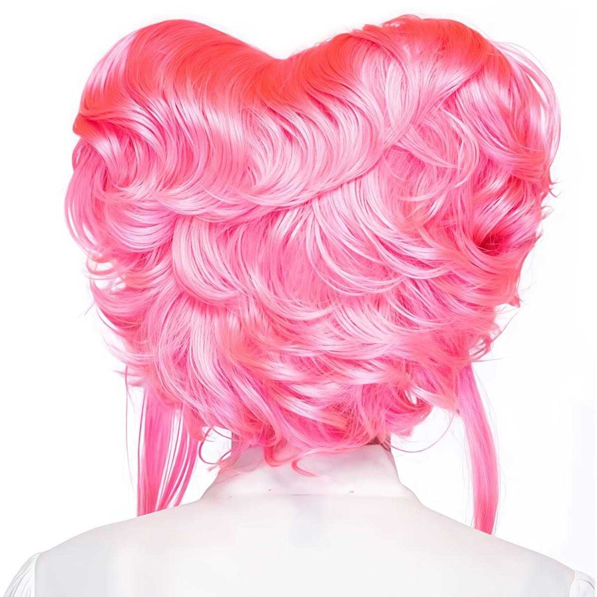 Anxin Mustache Red Queen Costume Colored Curly Wig for Women, Multiple Colors Available, Full Head Cover for Cosplay and Holiday Parties