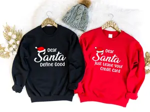 Dear Santa Group Sweatshirt, Matching Family Christmas Party Sweater, Friends X-mas Group Hoodie, Unisex Christmas Sarcastic Sweater, Sibling Christmas.