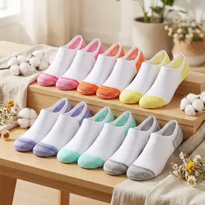 Women's No Show Socks - Socks for Women, Low-Ankle Anti-Slip Invisible Liners, 6/8 Pairs Pack, Breathable, for Sneakers, Running, Daily Wear