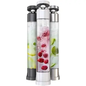 Sparkling Water Soda Maker Machine for Carbonating Infused Fruits, Comes with 3 x 1L Carbonating Bottles, Makes Seltzer Fizzy Water, Compatible with 60L CO2 Carbonator