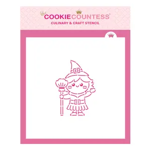 Little Witch with a Broom PYO Stencil