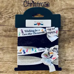 Cancer Awareness Christmas Hair Ties