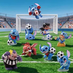 Disney Stitch Soccer Field Series Mystery Blind Box Figurine,Cute Lilo & Stitch Football Collectible Toy, Birthday Gifts for Kids & Adults, Desk Decor Anime Ornaments, Surprise Action Figure,SummerWins