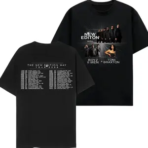 The New Edition Way Tour 2026 T-Shirt, Vintage R&B Concert Tee with Boyz II Men & Toni Braxton, Retro Music Tour Shirt for Fans, Soft Cotton Unisex Top R
