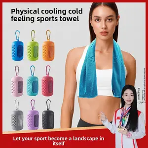 Portable outdoor cold sports towel wipe sweat towel quick drying cold towel silicone towel