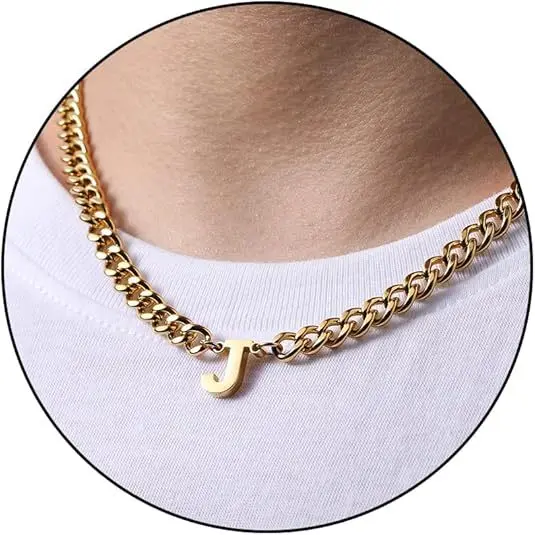 J letter necklace (gold)
