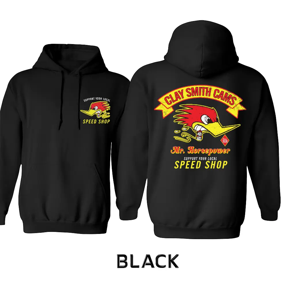 🏎️[Sale Up To 50%]Clay Smith Cams Speed Shop Hoodie & T-Shirt – Double-Sided Classic Racing Graphic Apparel, Unisex Car Lover Outfit for Men & Women, Trending Menswear Hoodie, Streetwear Graphic Sweatshirt, Car Enthusiast Hoodie, Gift for Auto Fans