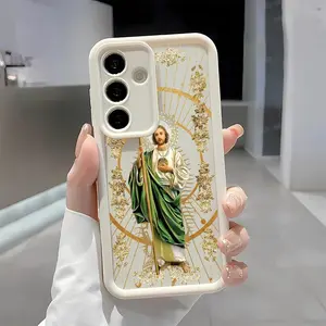 May Jesus bless you Soft&Flexible TPU Silicone Phone Case For Galaxy S26 Ultra S25 Edge S24 FE S23 S22 S21 Plus A13 A14 A15 A16 A17 A33 A34 A35 A36 A52 A53 A54 NOTE20 Durable|Shockproof|Full Camera Protection|Anti-Fingerprint