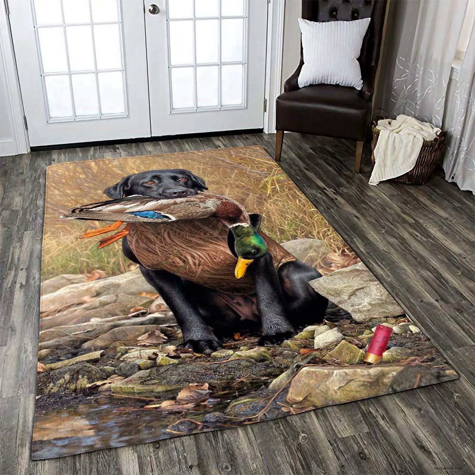 Dog Duck Hunting Area Rug Washable Rugs Carpet Washable RugsDoor Mat