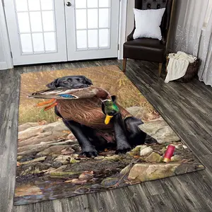 Dog Duck Hunting Area Rug Washable Rugs Carpet Washable RugsDoor Mat