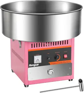 Cotton Candy Machine Commercial, 1000W Electric Cotton Candy Machine, Cotton Candy Maker with Stainless Steel Bowl, Sugar Scoop, Storage Drawer, Perfect for Family Party, Kids Birthday