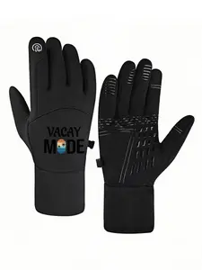 1pc with  Vacay Mode Palm Tree Sunset Design Days winter gloves unisex winter gloves Touch Screen Grippy Palm Cold Weather adult warm gloves Fashion birthday gifts Best Selling
