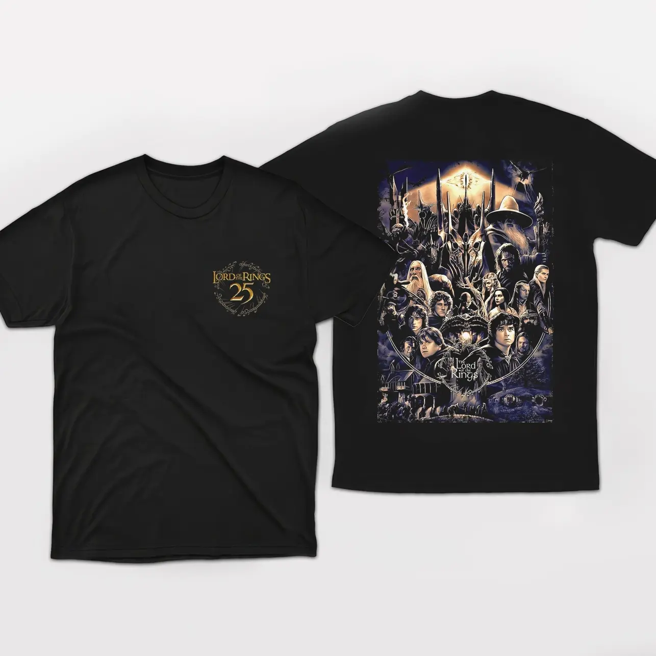LOTR 25th Anniversary Cinema T-shirt Return Trilogy Movie Sweater The Fellowship Sweatshirt Menswear Streetwear OU6