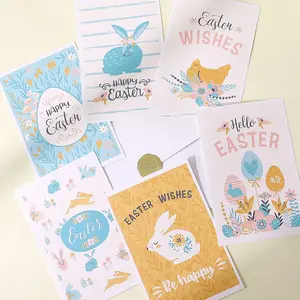 Six Easter Greeting Cards, Perfect Easter Gifts, Invitations & Thank-You Cards, Suitable for Easter Party Celebrations