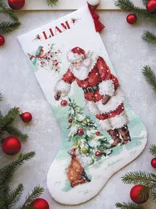 DIY Dimensions Magical Christmas Santa Counted Cross Stitch Stocking Kit 08999