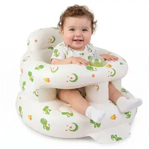 Inflatable Baby Chair for 3 Months & Up, Inflatable Seat Floor Chair with Built-in Air Pump, Infant Support Seat for Sitting & Learning to Sit, Full Surround Design, Easy to Clean