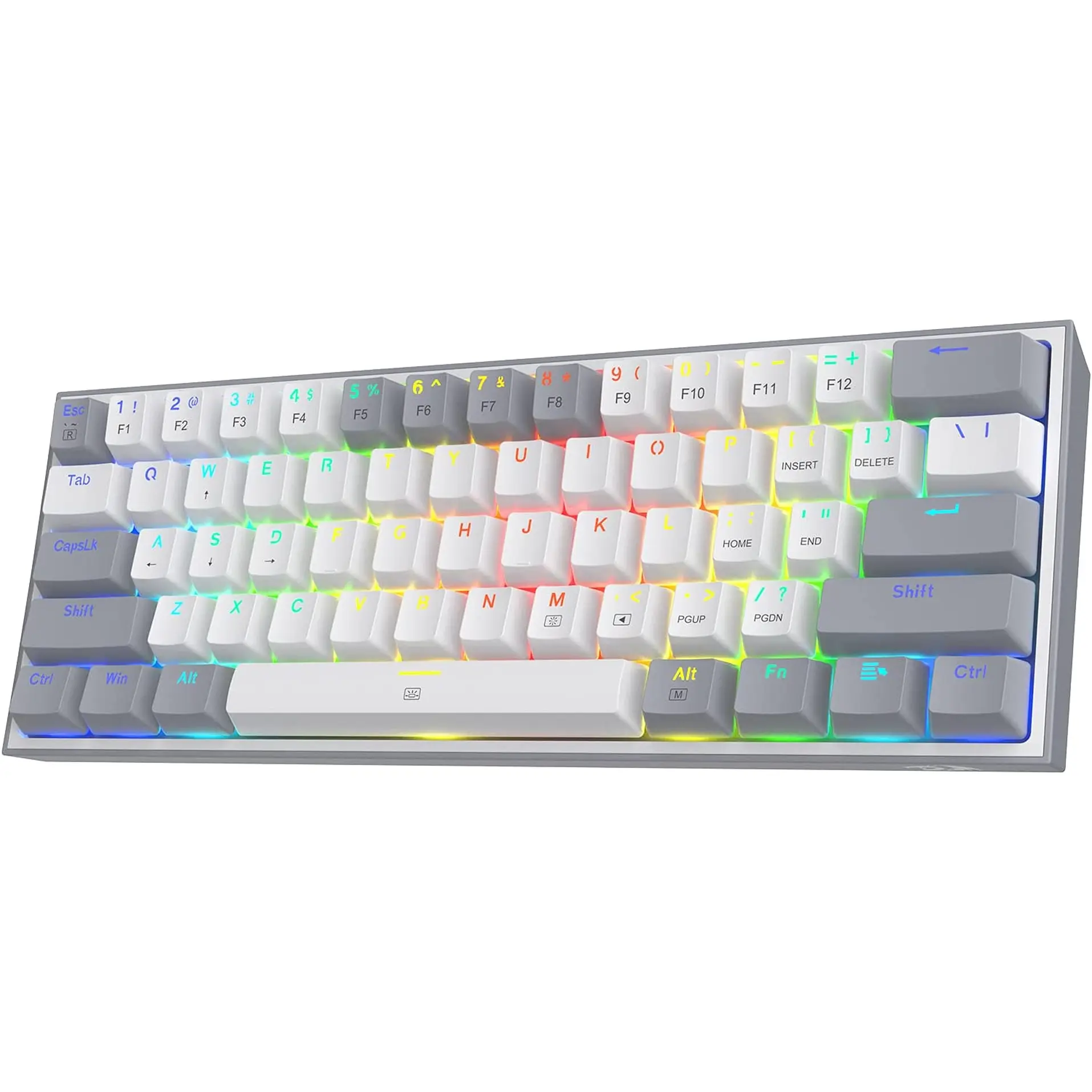 Redragon K617 60% RGB Mechanical Keyboard | Hot-Swap Ready, 61 Keys for Gaming, 20 Lighting Modes, Pro Software for Ultimate Customization - Compact and Stylish Design for Enhanced Performance