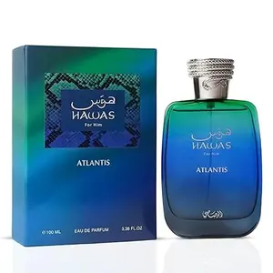 RASASI Hawas Atlantis Eau de Parfum for Men, 100ml (3.4 oz) Fresh & Modern Scent Spray