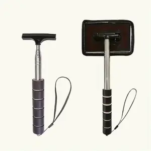 2-Piece Extendable Glass Cleaner Set (multi-Color Cleaning Pads), Efficient Car Rearview Mirror & Bathroom Window Cleaner, Ergonomic Design