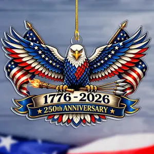 America 250 Patriotic Eagle Suncatcher Acrylic , 1776–2026 250th Anniversary Decoration, 2D Flat Independence Day Patriotic Gift