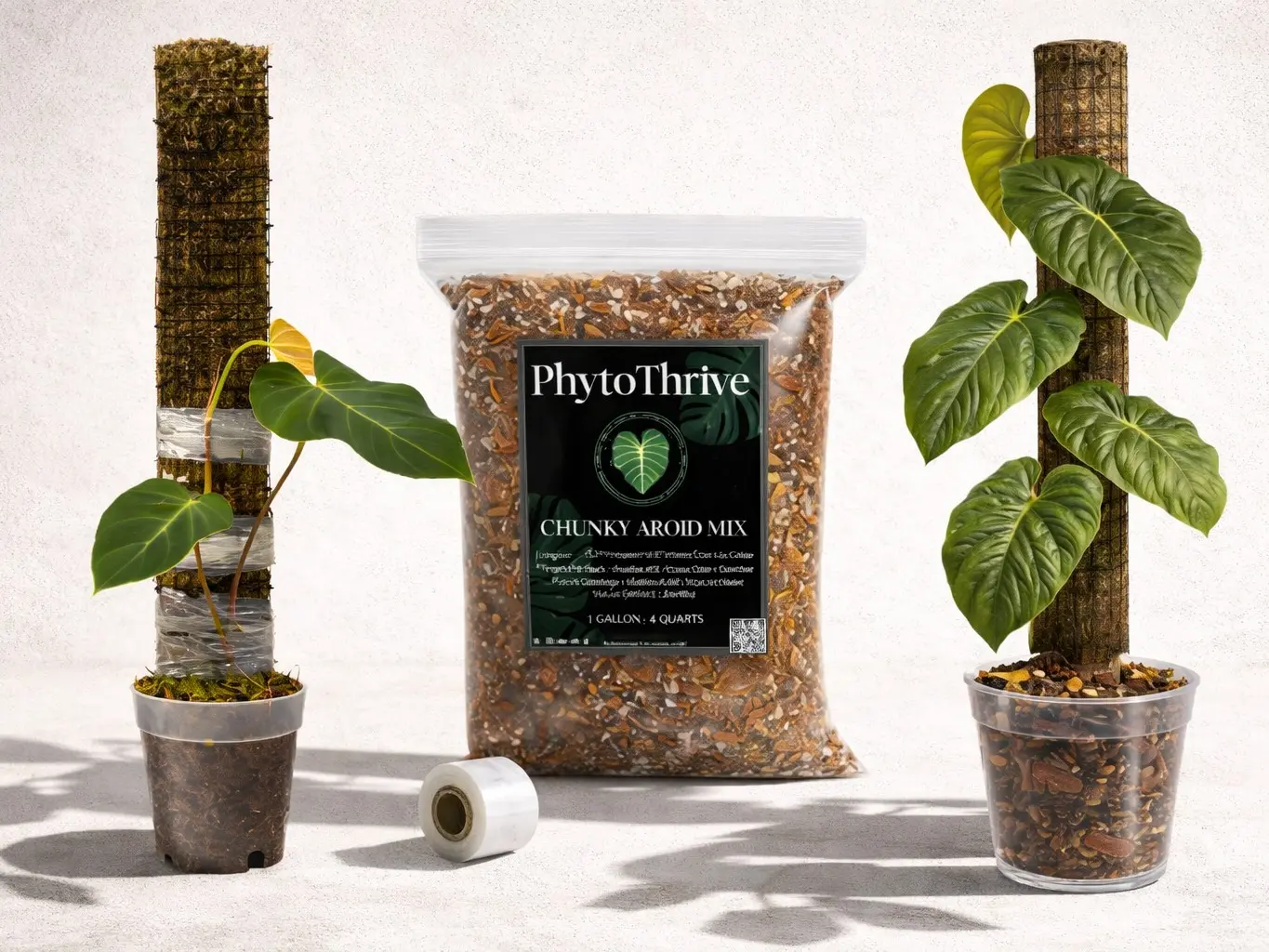Climber's Kickstart Kit — 24" Plant Pole + PhytoThrive Aroid Mix + Grafting Tape