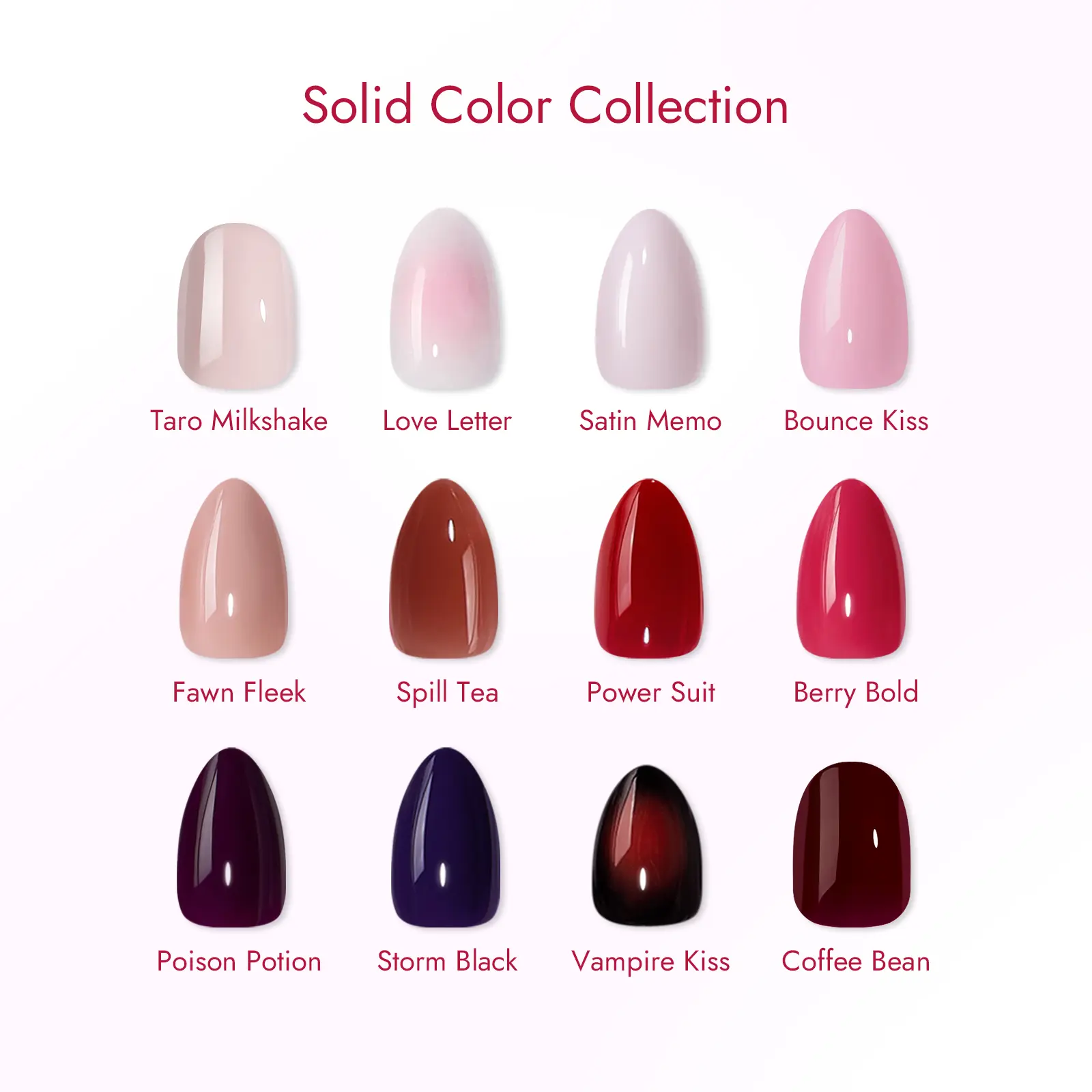 [Buy 1 Get 1 Free Glue]BTArtbox Press On Nails Short - Solid Collection, Easy-to-Apply Almond Summer Press On Nails with Glue and Adhesive Tabs in 16 Sizes - 32 Nails All-in-One Kit, Holiday Party Girls Gift, Deals For You Days