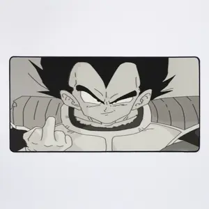 Dragon Ball Z Vegeta Raising Middle Finger Mouse Pad | Anime Mouse Pad Store