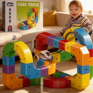 Magic Magnetic Track Car Toy, Anti-Gravity Electric Train, Creative Track Combination, Educational Cognitive Play, Family Fun