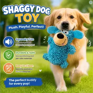 Stop letting your dog chew on the sofa! This blue plush, squeaky Puppy toy is durable, wear-resistant, and can even be used as a teething toy!