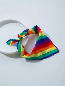 55cm Rainbow Striped Large Scarf, Stylish Accessory for Fashion Enthusiasts, Perfect for Daily Wear, Stylish and Comfortable