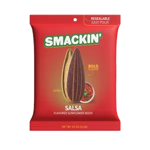 SMACKIN' Sunflower Seeds - SALSA - 6 Resealable LIMITED EDITION 4 OZ Bags