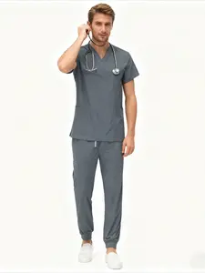 New Comfortable Mens Medical Scrubs Set Stylish Nurse Uniforms M-edical Workwear For Hospital Doctors And Dentists