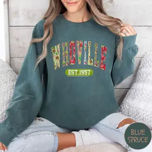 Christmas Whoville Comfort Colors Shirt, Whimsical Xmas Sweatshirt, Festive Sweater, Unisex Retro Xmas Tee, Funny Grinchy Gift For Her Jumper