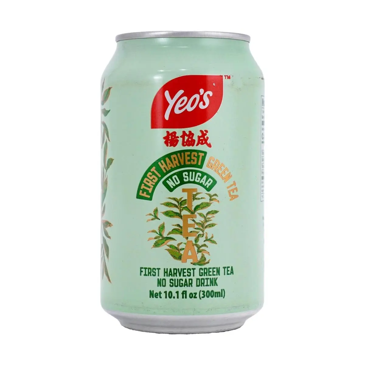Yeo's Singapore Original Unsweetened Green Tea 300ml - Refreshing Natural Brew, Zero Sugar, Healthy Beverage