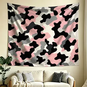 1Pcs Camouflage Print Tapestry, Multiple Styles, Soft, Durable and Lightweight, Wall Hanging Decor for Living Room and Bedroom, Suitable for All People, Ideal Gift Choice