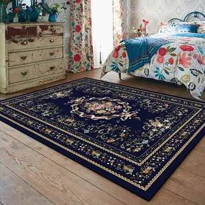 Vintage Floral Pattern Rug, 1 Count Non-slip Soft Floor Mat, Decorative Carpet for Home Living Room Bedroom, Home Decor