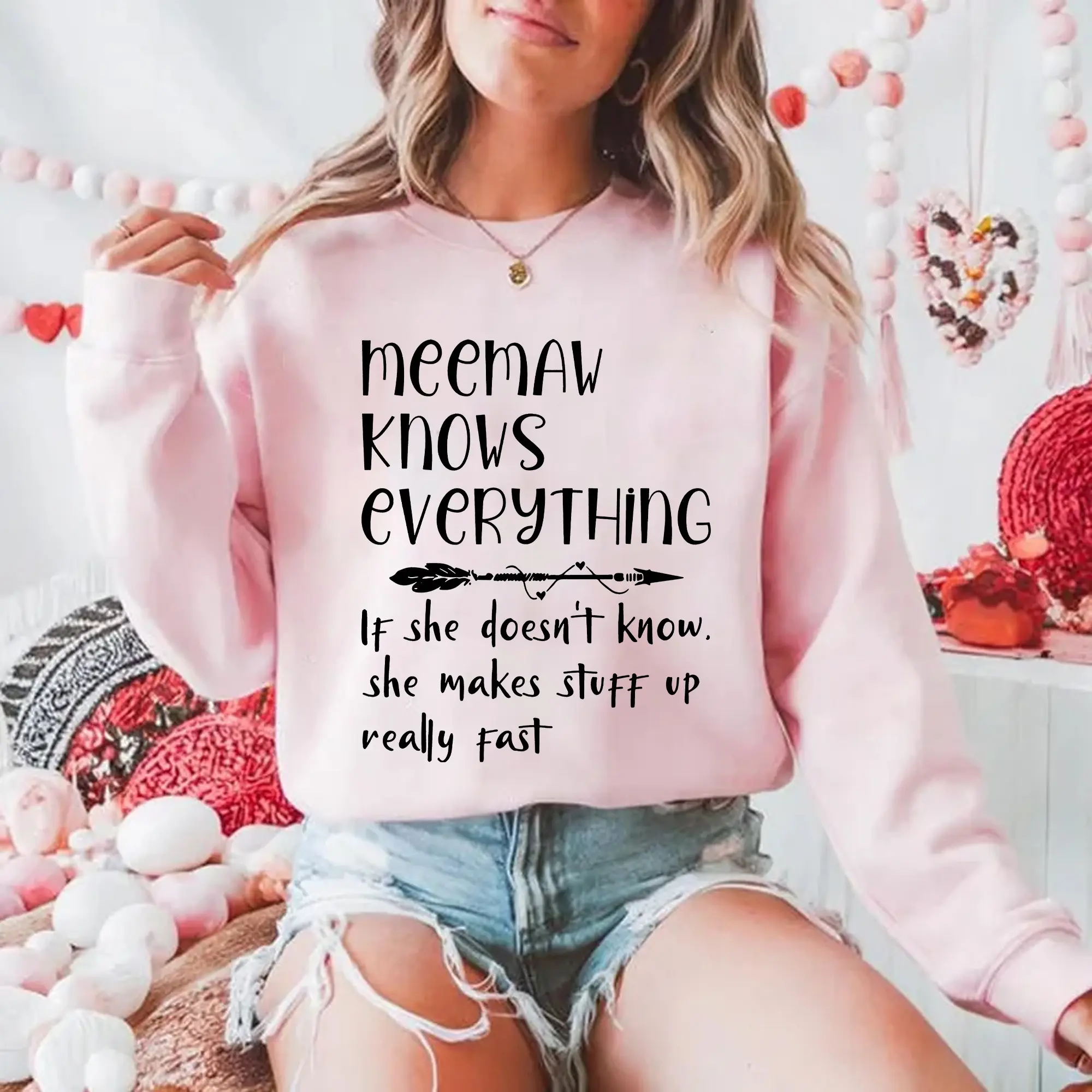 Funny Meemaw Shirt, Knows Everything Sweatshirt, Meemaw Gifts, Best Meemaw Ever Hoodie, Blessed Shirt K