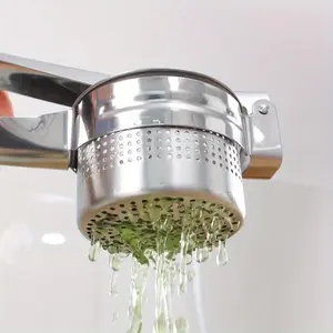 1pc, Potato Ricer, Stainless Steel Potato Masher, Food Ricer, Fruit Press, Vegetables Press, Potato Press, Potato Crusher, Manual Potato Ricer, Vegetable Crusher, Kitchen Tool