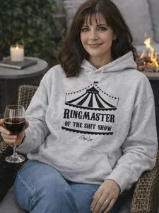 Ringmaster Of The Shitshow Graphic Hoodie, 50% Cotton, 50% Polyester, Made in the USA