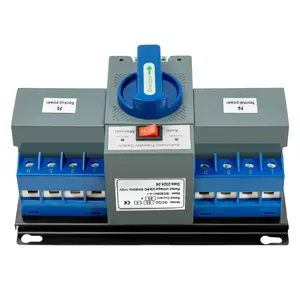 63A Dual Power Automatic Transfer Switch with Pure Copper Motor & Fast 2s Switching, Short-Circuit Protection Auto/Manual Mode for Home Office Hospital Data Center Backup Power