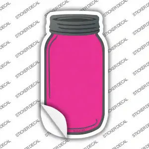 Pink Novelty Mason Jar Sticker Decal