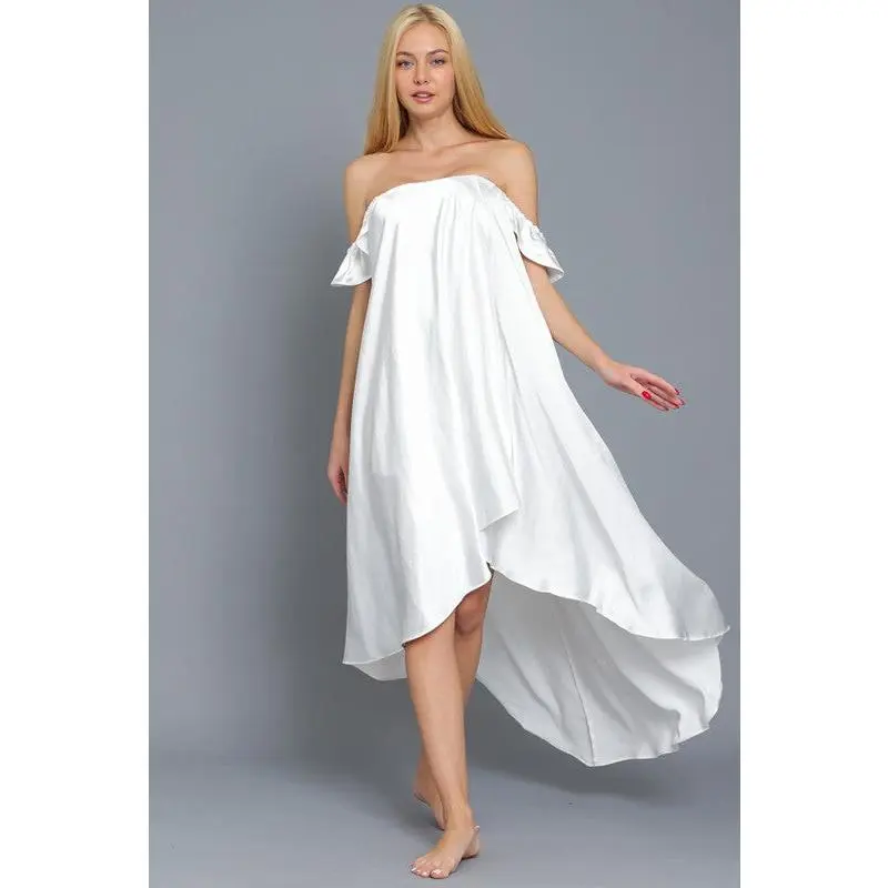 Aphrodite High Low Ruffle Sleeve Dress