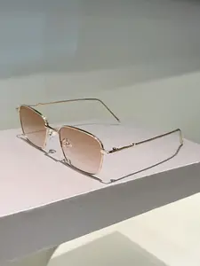 Luxury New Square Frame Fashion Sunglasses, Metal Thin Frame Temple Design, Business Style, Trendy and Versatile Eyewear, Square Framed Sunglasses