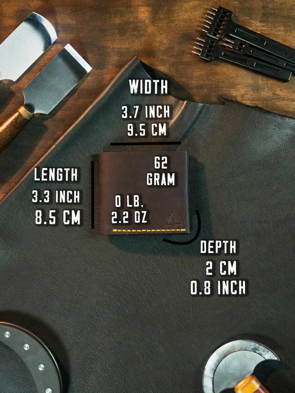 Men's Leather Wallet Handmade Hand Stitched Hand Waxed Burnished Edges Button Closure Bifold Style Best Valentines Gift For Him, Birthday Gift, Anniversary Gift For Husband, Boyfriend Gift