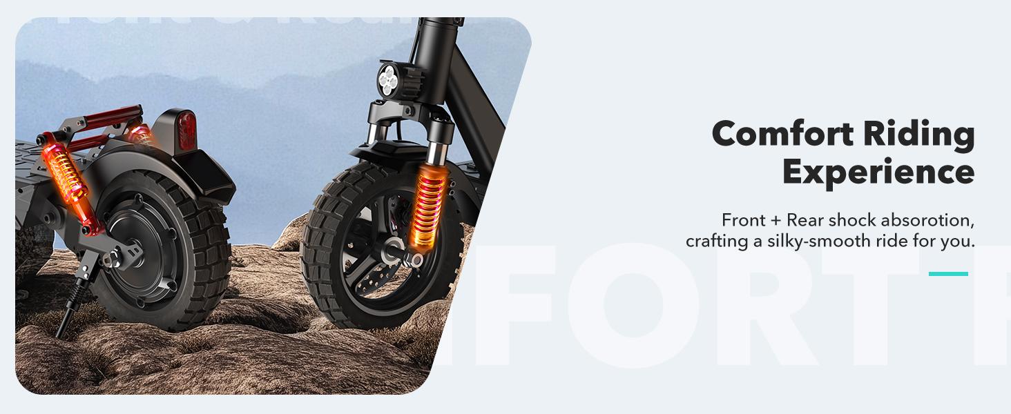 【Holiday Haul】Off-Road Electric Scooter for Adults, 2000W Motor 28 MPH Top Speed 37 Miles Long Range 11" Off-Road Pneumatic Tires, Dual Disc Brakes, Front & Rear Dual Suspension, Turn Signals & APP Control, Foldable E-Scooter with NFC Unlock 【Holiday Haul】Off-Road Electric Scooter for Adults, 2000W Motor 28 MPH Top Speed 37 Miles Long Range 11" Off-Road Pneumatic Tires, Dual Disc Brakes, Front & Rear Dual Suspension, Turn Signals & APP Control, Foldable E-Scooter with NFC Unlock