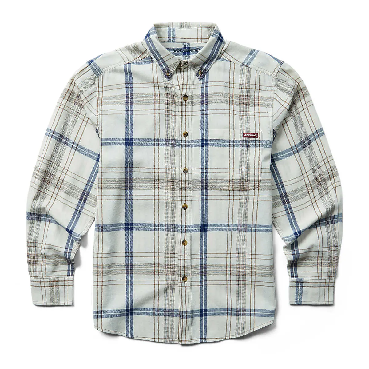 Wolverine Hastings Flannel Shirt - Stone Plaid